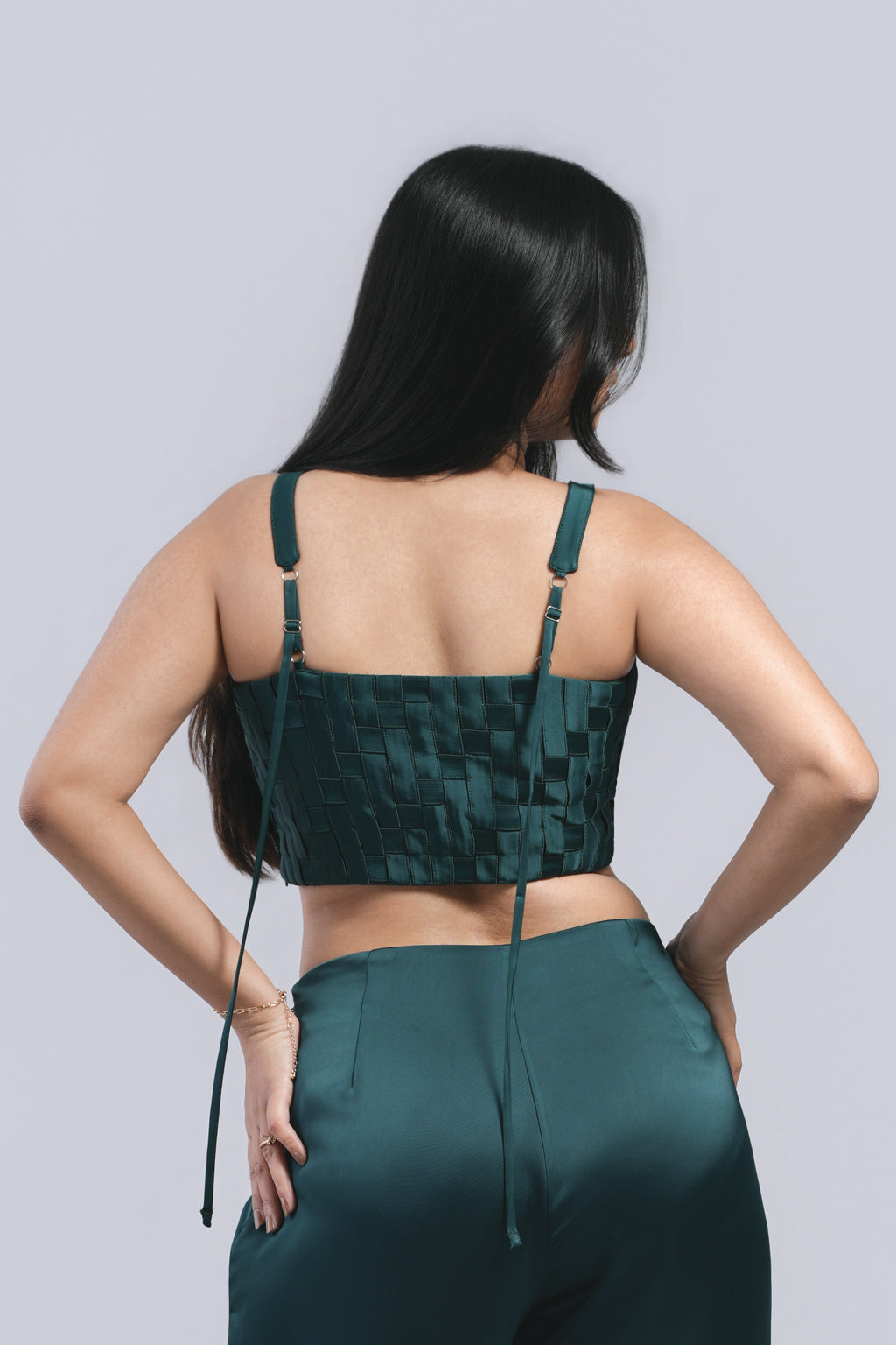 The Loom Top in Emerald Green