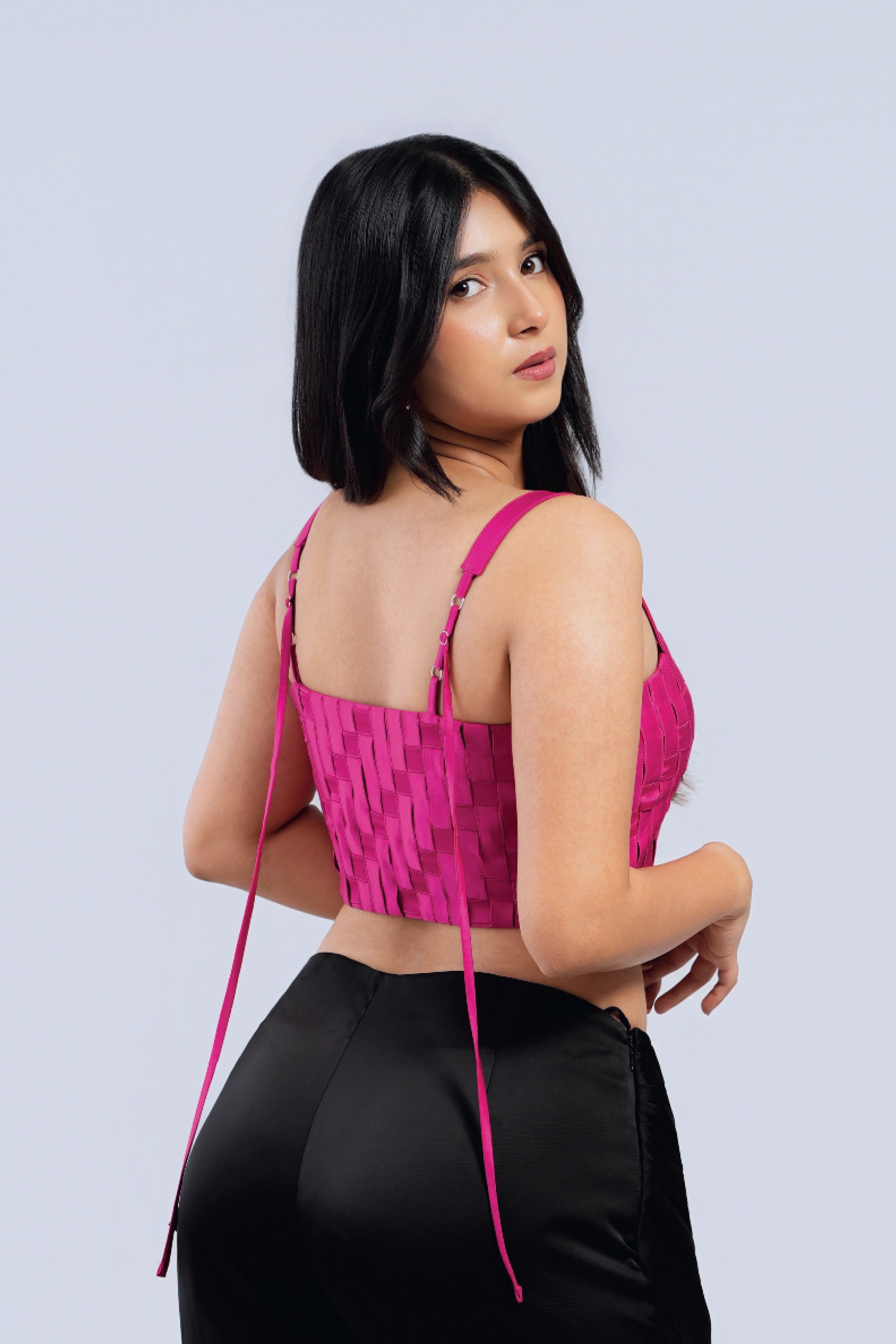 The Loom Top in Icon Pink