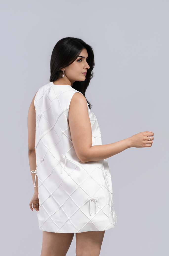 Plie Dress Signature White - Back
